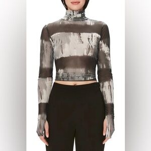 NWT AFRM Zadie Semi Sheer Turtleneck
